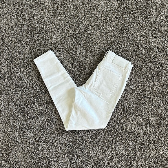 Everlane Curvy Authentic Stretch High-Rise Skinny Jeans in white/sz 23 ankle - Picture 2 of 4